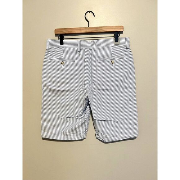 NWT J.Crew Men's 10.5" Shorts in Blue Stripe Catalina Waist 32 - Picture 4 of 12